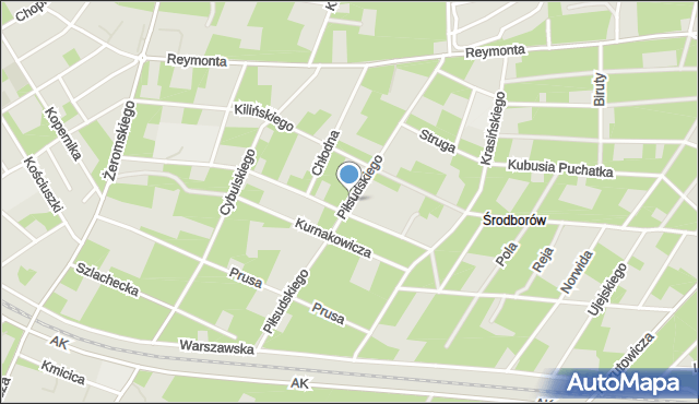 Otwock, Piłsudskiego Józefa, marsz., mapa Otwock