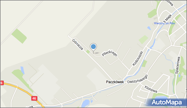 Paczków powiat nyski, Pileckiego Witolda, rtm., mapa Paczków powiat nyski