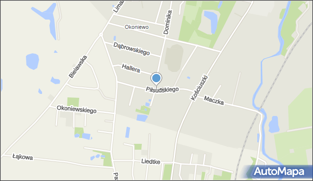 Pelplin, Piłsudskiego Józefa, marsz., mapa Pelplin