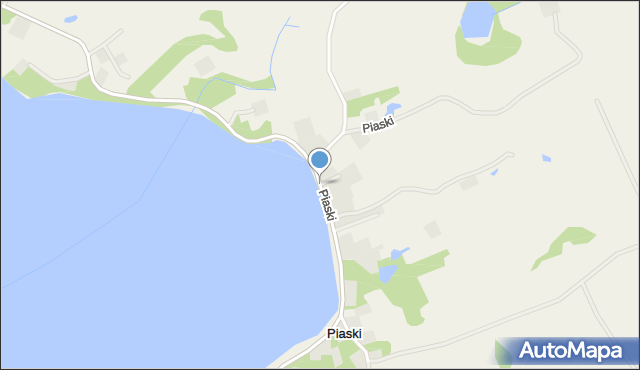 Piaski gmina Ełk, Piaski, mapa Piaski gmina Ełk