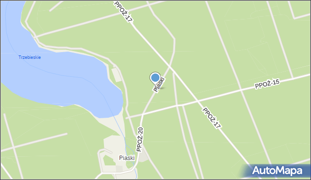 Piaski gmina Jastrowie, Piaski, mapa Piaski gmina Jastrowie
