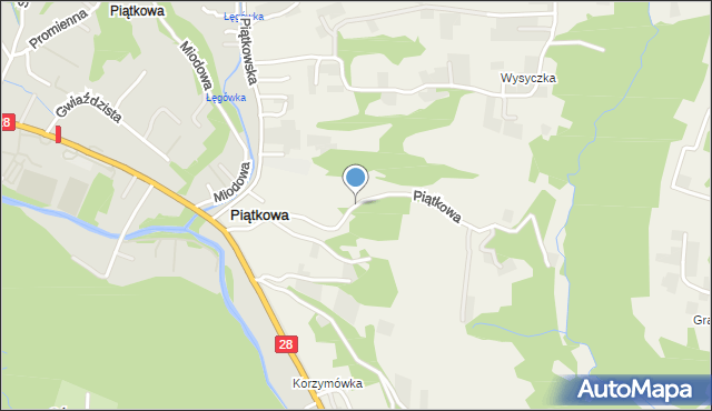 Piątkowa gmina Chełmiec, Piątkowa, mapa Piątkowa gmina Chełmiec