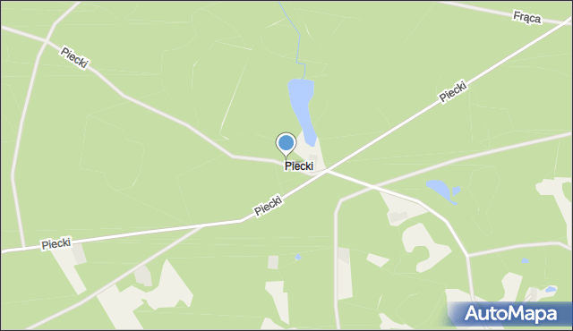 Piecki gmina Osiek, Piecki, mapa Piecki gmina Osiek