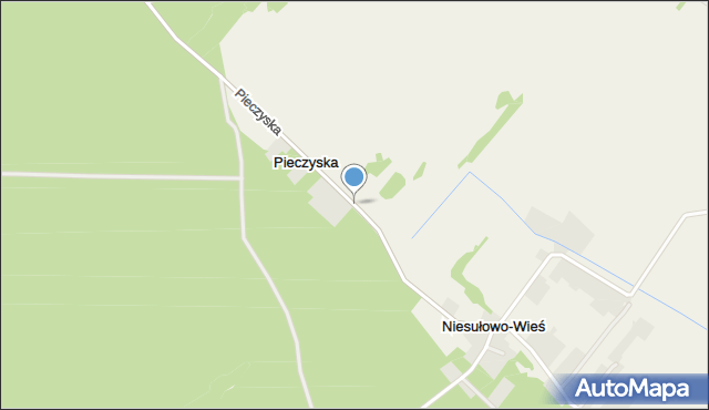 Pieczyska gmina Krasnosielc, Pieczyska, mapa Pieczyska gmina Krasnosielc