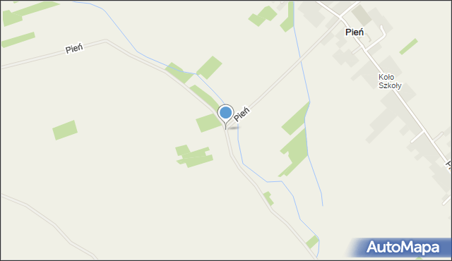 Pień gmina Radomyśl Wielki, Pień, mapa Pień gmina Radomyśl Wielki