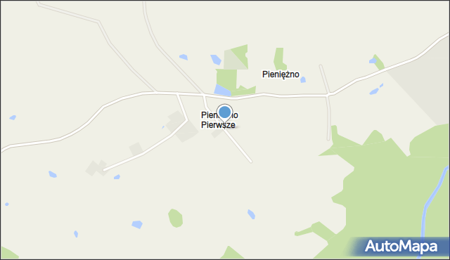 Pieniężno Pierwsze, Pieniężno Pierwsze, mapa Pieniężno Pierwsze