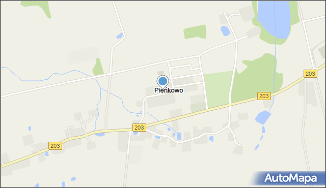 Pieńkowo gmina Postomino, Pieńkowo, mapa Pieńkowo gmina Postomino