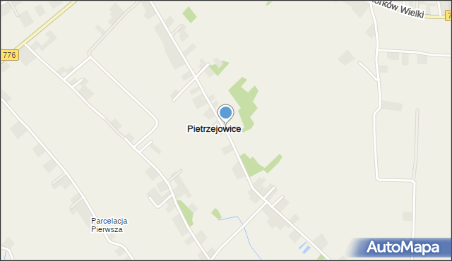 Pietrzejowice, Pietrzejowice, mapa Pietrzejowice