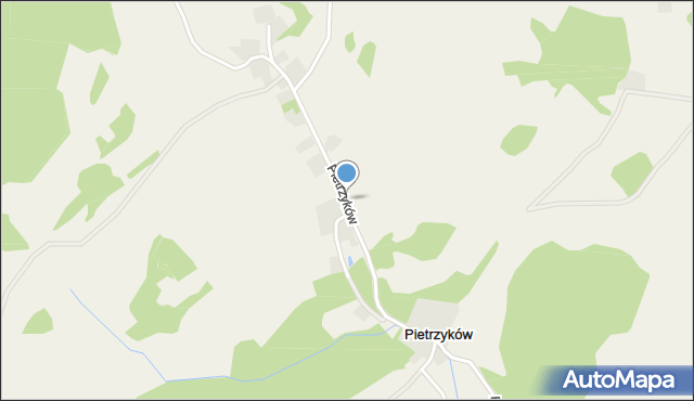 Pietrzyków gmina Dobromierz, Pietrzyków, mapa Pietrzyków gmina Dobromierz