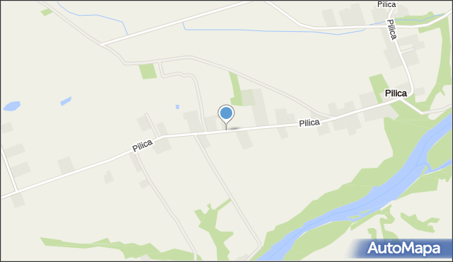 Pilica gmina Warka, Pilica, mapa Pilica gmina Warka