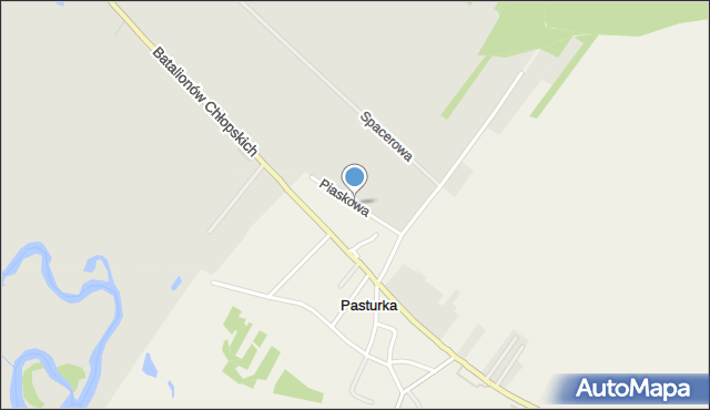 Pińczów, Piaskowa, mapa Pińczów