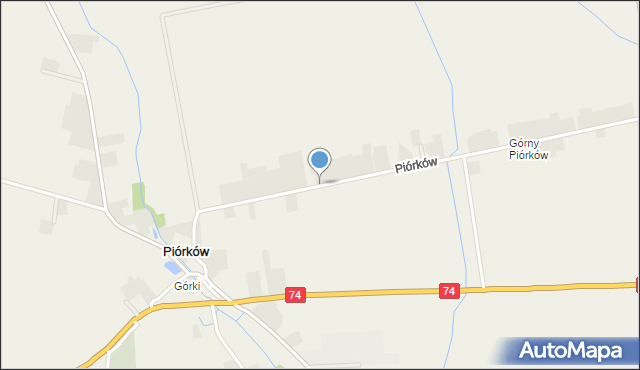 Piórków, Piórków, mapa Piórków