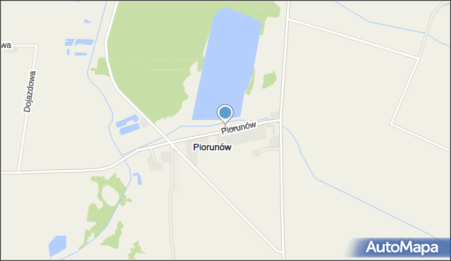 Piorunów gmina Władysławów, Piorunów, mapa Piorunów gmina Władysławów