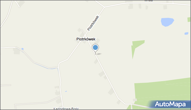 Piotrkówek gmina Grabów, Piotrkówek, mapa Piotrkówek gmina Grabów