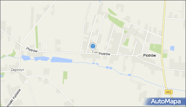 Piotrów gmina Blizanów, Piotrów, mapa Piotrów gmina Blizanów