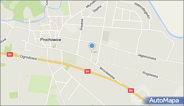 Prochowice, Piastów, mapa Prochowice