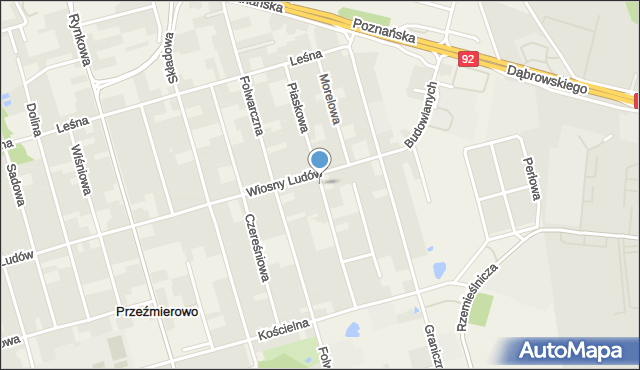 Przeźmierowo, Piaskowa, mapa Przeźmierowo