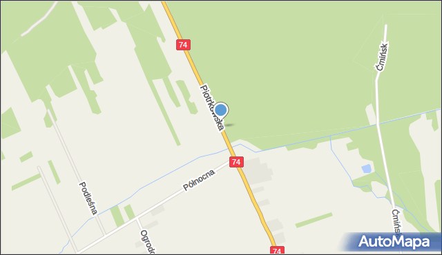 Przyjmo, Piotrkowska, mapa Przyjmo