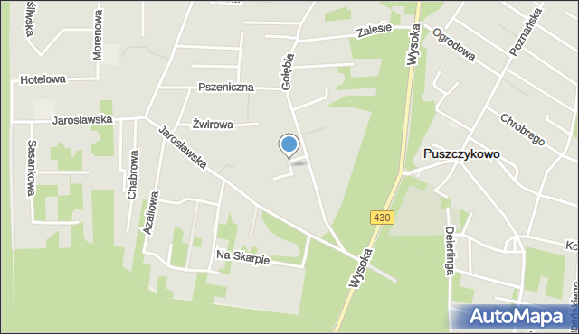 Puszczykowo powiat poznański, Piękna, mapa Puszczykowo powiat poznański