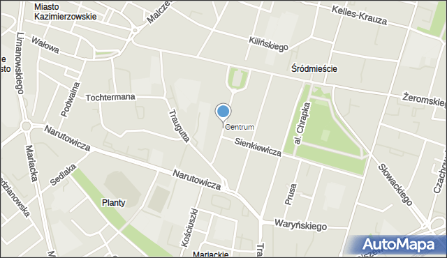 Radom, Piłsudskiego Józefa, marsz., mapa Radomia