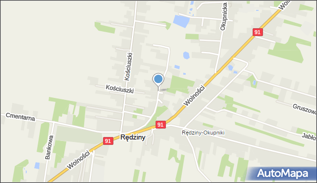 Rędziny powiat częstochowski, Piaskowa, mapa Rędziny powiat częstochowski