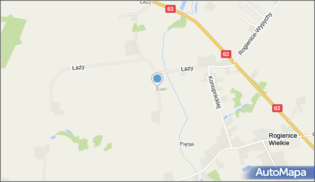 Rogienice Wielkie, Piętak, mapa Rogienice Wielkie