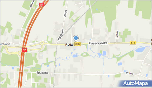 Ruda gmina Tarczyn, Piaseczyńska, mapa Ruda gmina Tarczyn