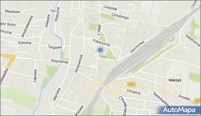 Rybnik, Piłsudskiego Józefa, marsz., mapa Rybnika