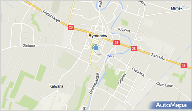 Rymanów, Piłsudskiego Józefa, marsz., mapa Rymanów