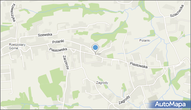 Rzeszotary gmina Świątniki Górne, Piastowska, mapa Rzeszotary gmina Świątniki Górne