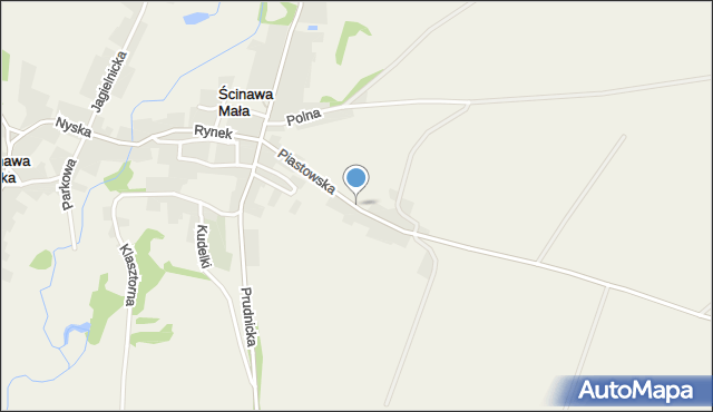 Ścinawa Mała, Piastowska, mapa Ścinawa Mała