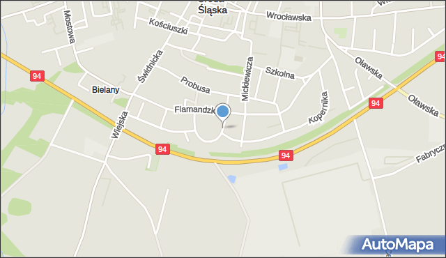 Środa Śląska, Piastów Śląskich, mapa Środa Śląska