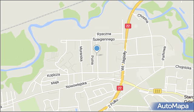 Starogard Gdański, Piaskowa, mapa Starogard Gdański