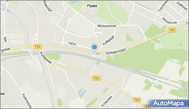 Staszów, Pipała, mapa Staszów