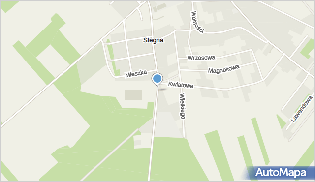 Stegna gmina Jednorożec, Piastowska, mapa Stegna gmina Jednorożec