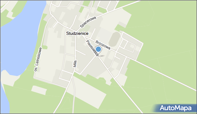 Studzienice powiat bytowski, Piastowska, mapa Studzienice powiat bytowski