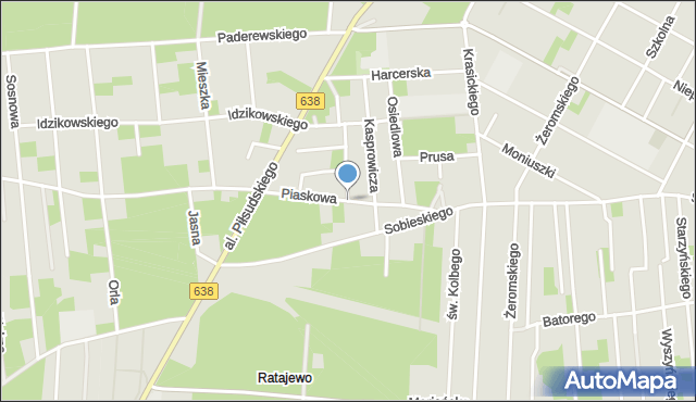 Sulejówek, Piaskowa, mapa Sulejówek