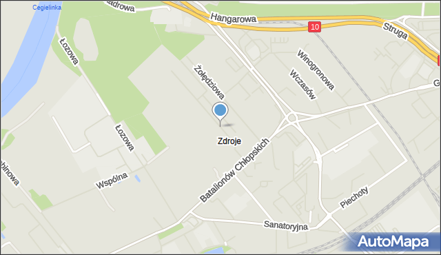 Szczecin, Pistacjowa, mapa Szczecina