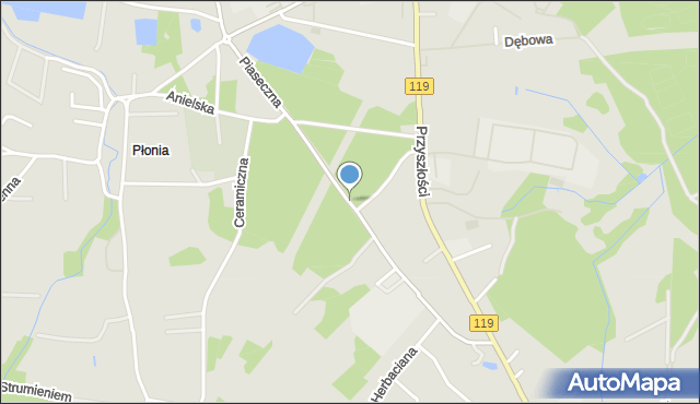 Szczecin, Piaseczna, mapa Szczecina