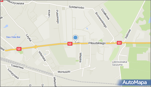 Szczytno, Piłsudskiego Józefa, marsz., mapa Szczytno