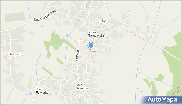 Targowiska, Piłsudskiego Józefa, marsz., mapa Targowiska