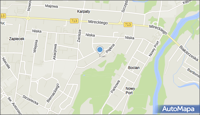 Tomaszów Mazowiecki, Piękna, mapa Tomaszów Mazowiecki