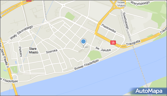 Toruń, Piernikarska, mapa Torunia