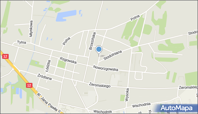 Tuszyn powiat łódzki wschodni, Piaskowa, mapa Tuszyn powiat łódzki wschodni