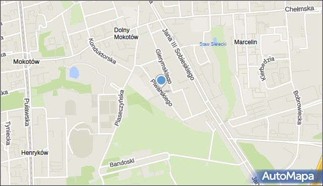 Warszawa, Piwarskiego Jana Feliksa, mapa Warszawy