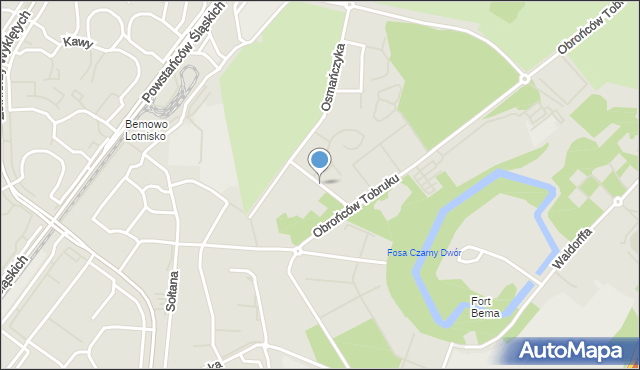 Warszawa, Pieniążka Zbigniewa, mapa Warszawy