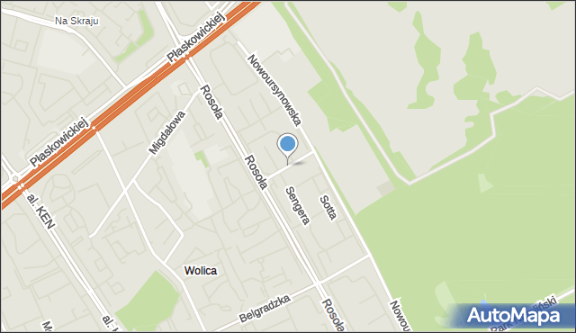 Warszawa, Pietraszewicza-Lota Bronisława, mapa Warszawy