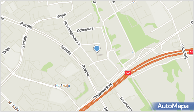 Warszawa, Pistacjowa, mapa Warszawy