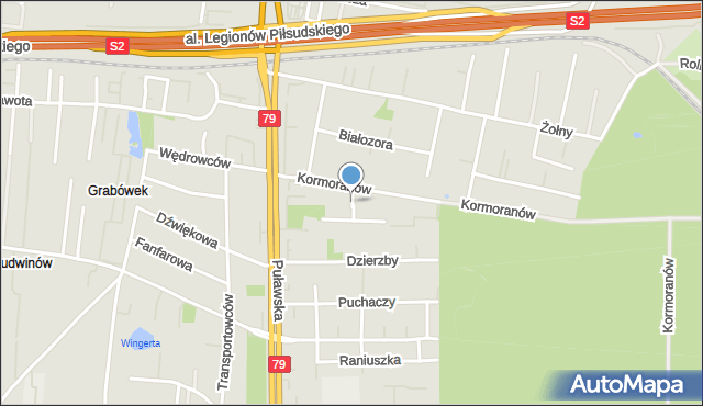 Warszawa, Piecuszka, mapa Warszawy