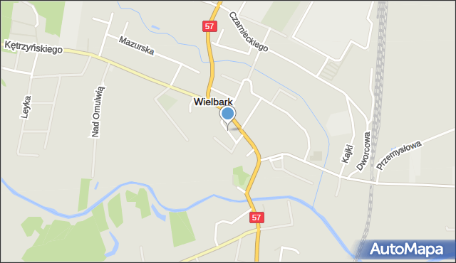 Wielbark powiat szczycieński, Piłsudskiego Józefa, marsz., mapa Wielbark powiat szczycieński